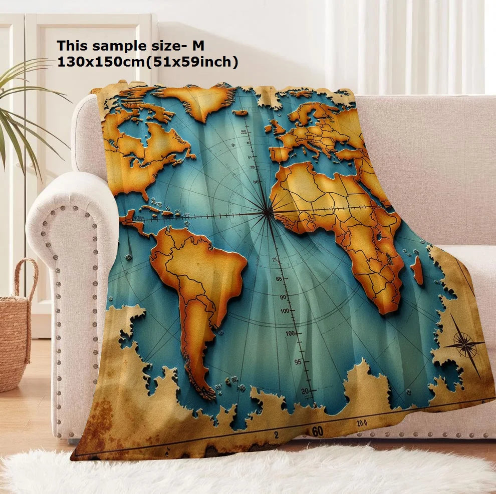 Marauders Map Throw - 130 x 150cm / Purple