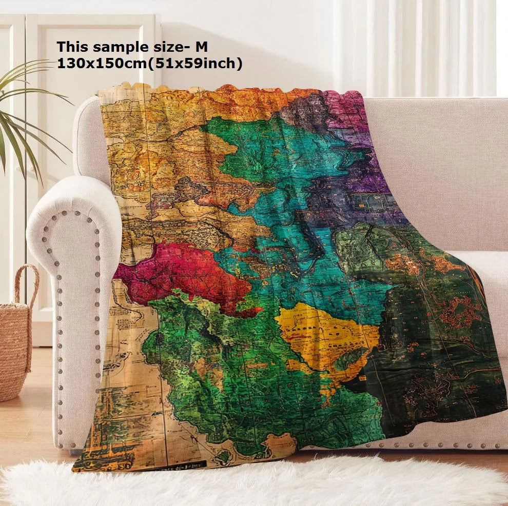Marauders Map Throw - 130 x 150cm / Red