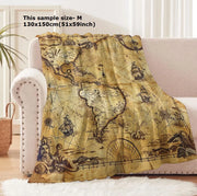 Marauders Map Throw - 130 x 150cm / Yellow