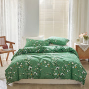 Marigold Microfibre Botanical Duvet Cover Set - UK Single / Arcade Loom
