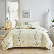 Marigold Microfibre Botanical Duvet Cover Set - UK Single / Bellagio Rive