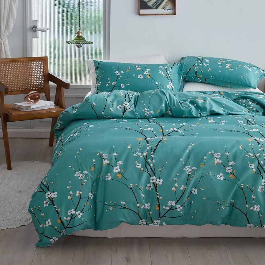Marigold Microfibre Botanical Duvet Cover Set - UK Single / Huxley Westbourne