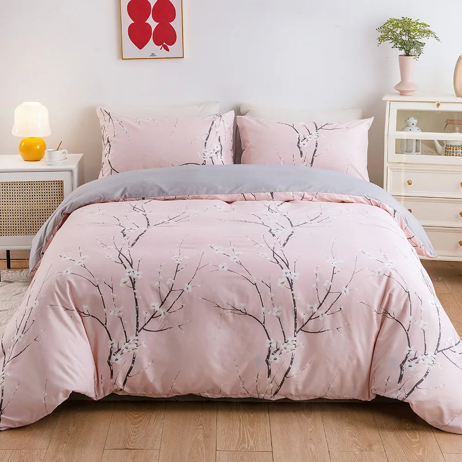 Marigold Microfibre Botanical Duvet Cover Set - UK Single / Ravenna Eden