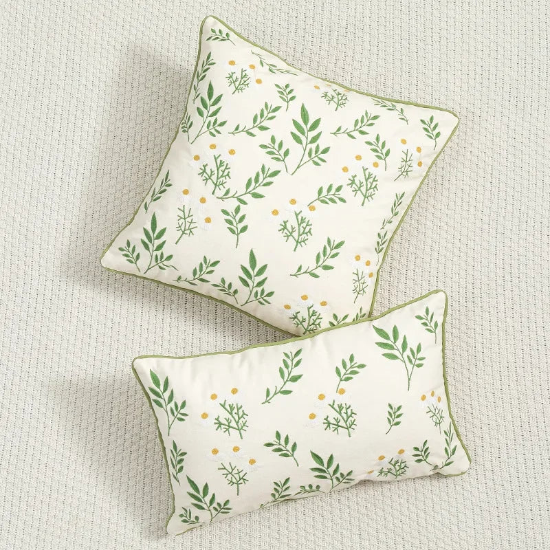Meadow Chenille Botanical Cushion Cover - 30 x 50cm Cover Only / Bexley Luxe
