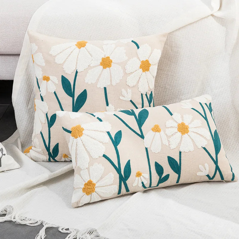 Meadow Chenille Botanical Cushion Cover - 30 x 50cm Cover Only / Celeste Somerset