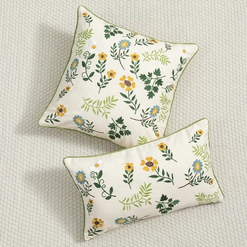 Meadow Chenille Botanical Cushion Cover - 30 x 50cm Cover Only / Regatta Westbourne