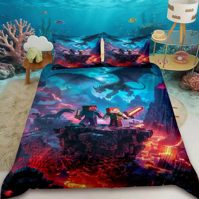 Minecraft Duvet Cover Set - UK Single / Breton Loom