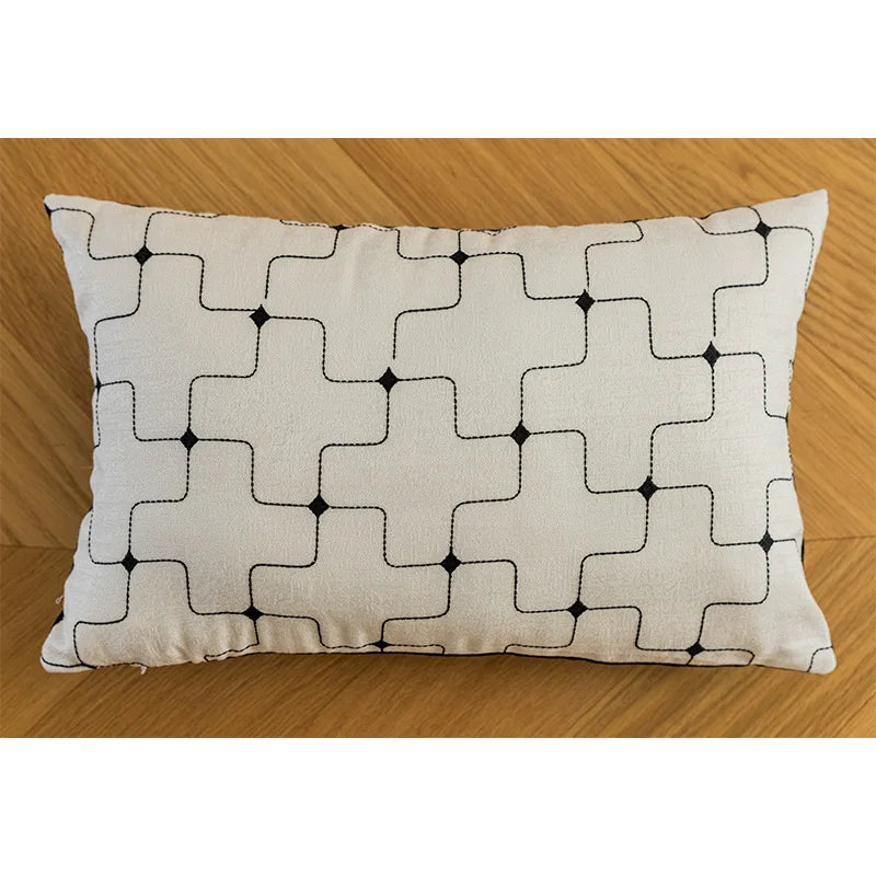 Monza Chenille Jacquard Cushion Cover - 30 x 50cm Cover Only / Florin Loom