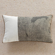 Monza Chenille Jacquard Cushion Cover - 30 x 50cm Cover Only / Monolith Somerset