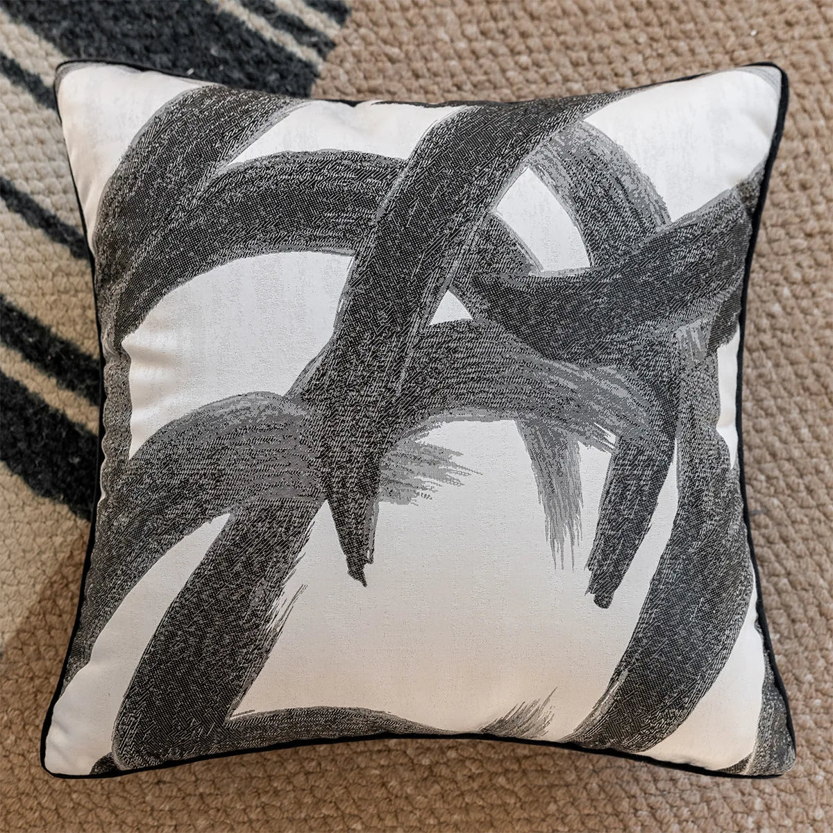 Monza Chenille Jacquard Cushion Cover - 45 x 45cm Cover Only / Ashby Pavilion