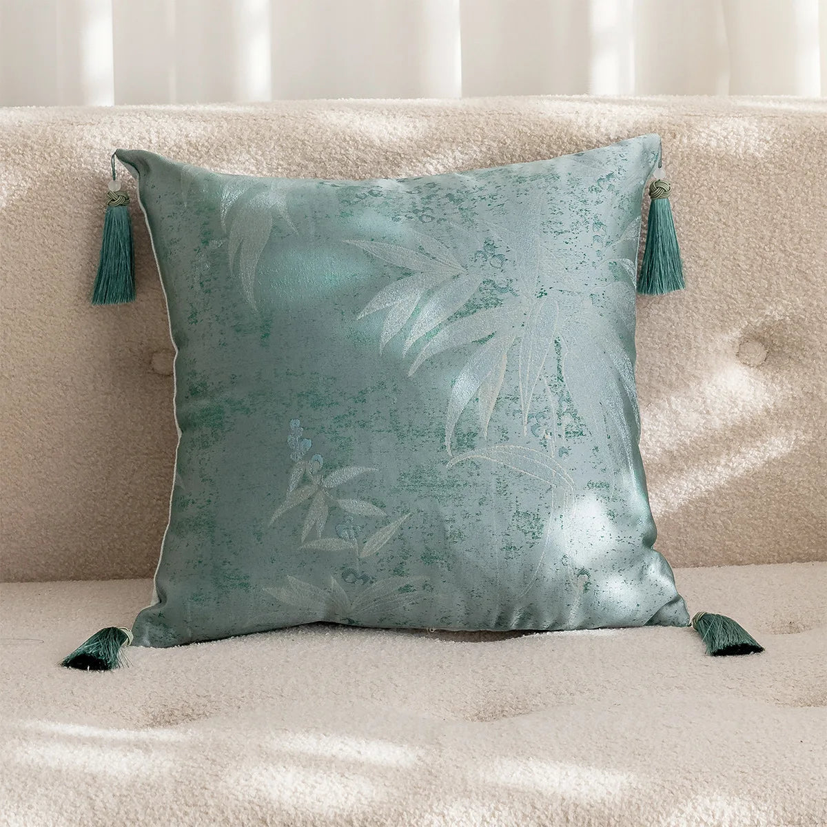 Monza Chenille Jacquard Cushion Cover - 45 x 45cm Cover Only / Atrium Orsay