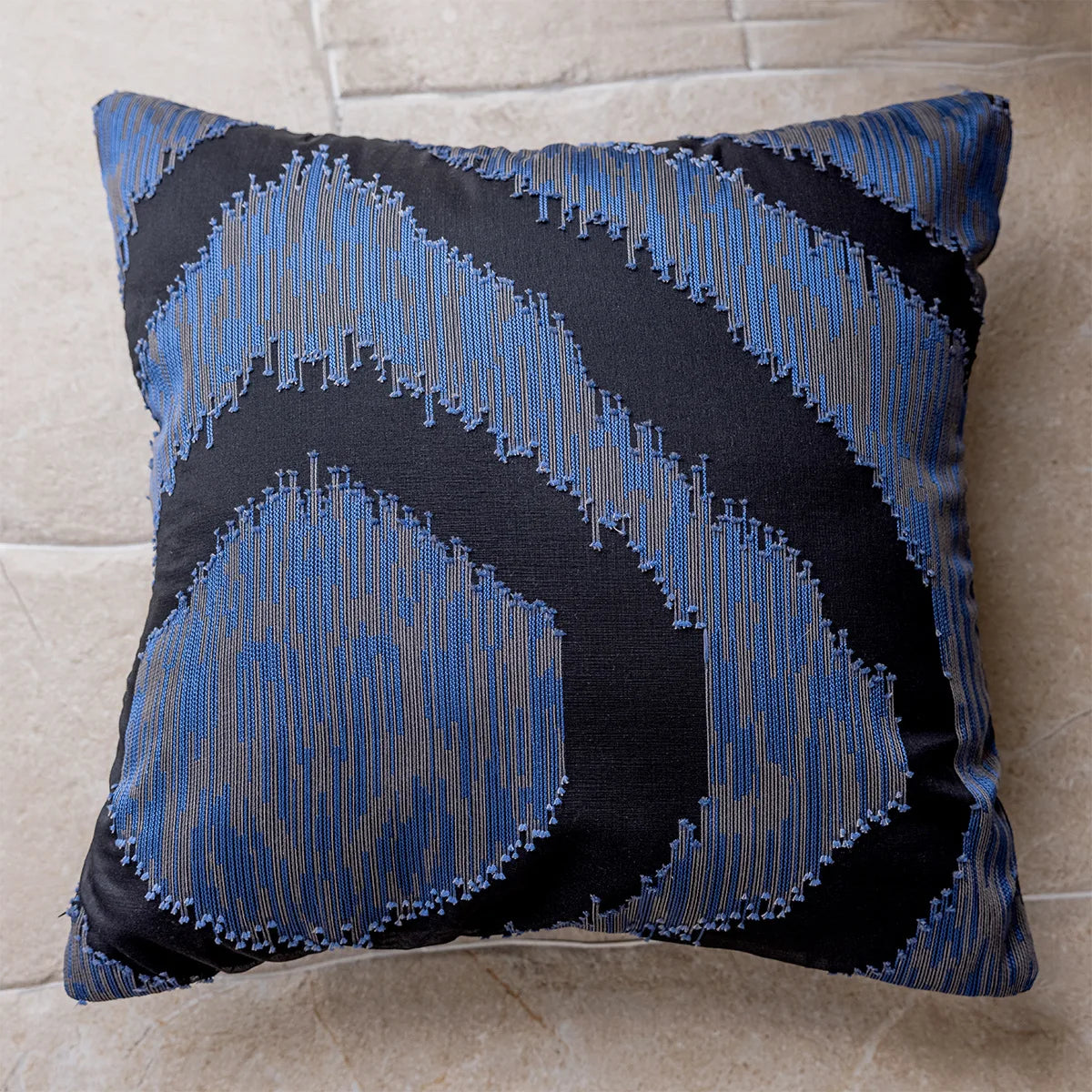 Monza Chenille Jacquard Cushion Cover - 45 x 45cm Cover Only / Atrium Westbourne