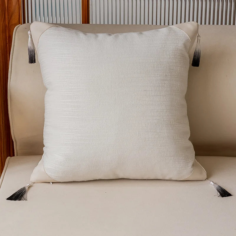 Monza Chenille Jacquard Cushion Cover - 45 x 45cm Cover Only / Magnolia Pavilion