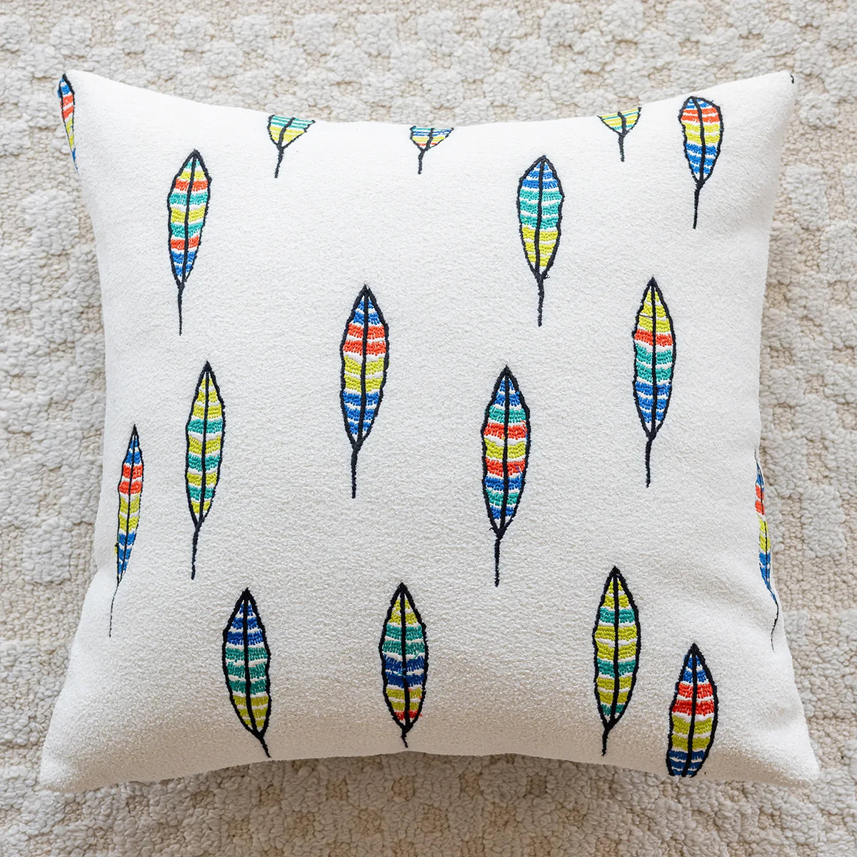 Monza Chenille Jacquard Cushion Cover - 45 x 45cm Cover Only / Marceau Aster