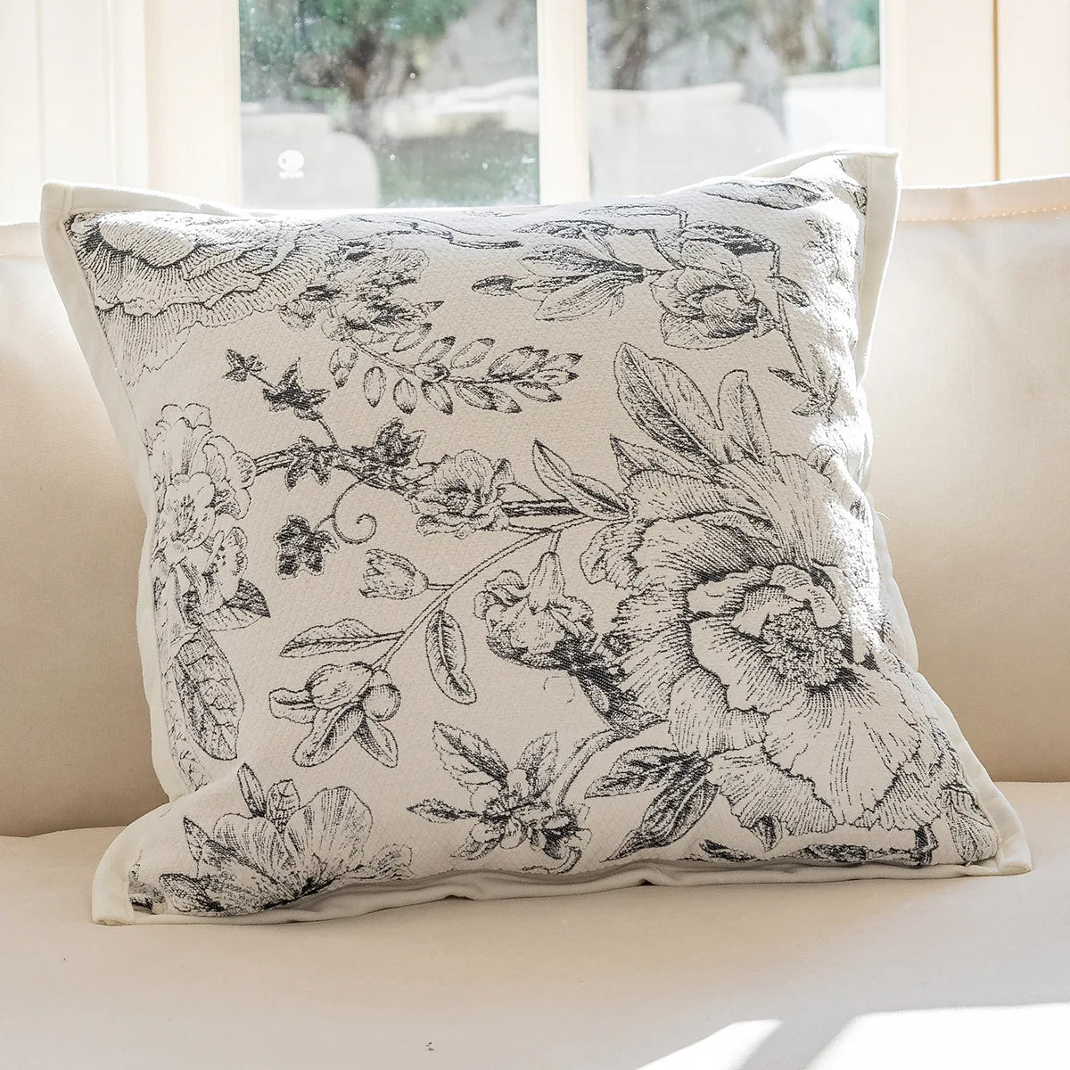 Monza Chenille Jacquard Cushion Cover - 45 x 45cm Cover Only / Marceau Westbourne