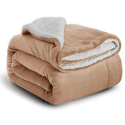 Mosaic Sherpa Fleece Throw - 100 x 150cm / Blue