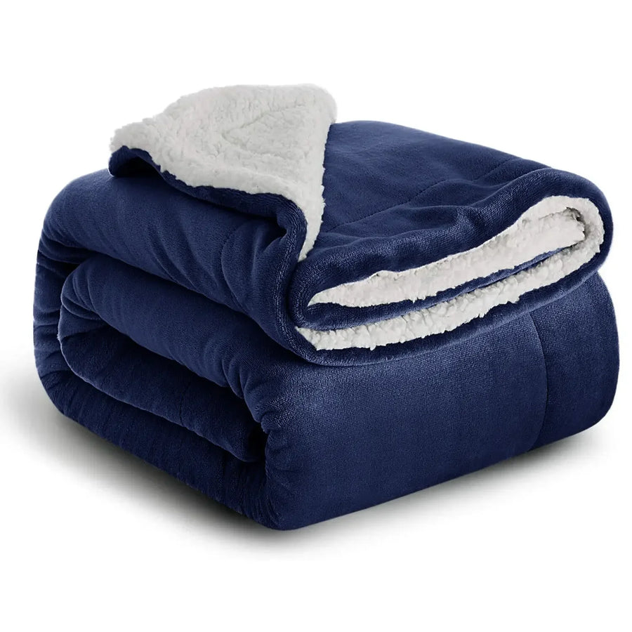 Mosaic Sherpa Fleece Throw - 100 x 150cm / Pink