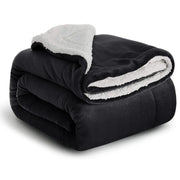 Mosaic Sherpa Throw - 100 x 150cm / Brown