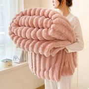 Nautica Plush Stripe Throw - 100 x 150cm / Atrium Luxe