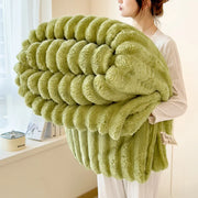 Nautica Plush Stripe Throw - 100 x 150cm / Brocade Rive