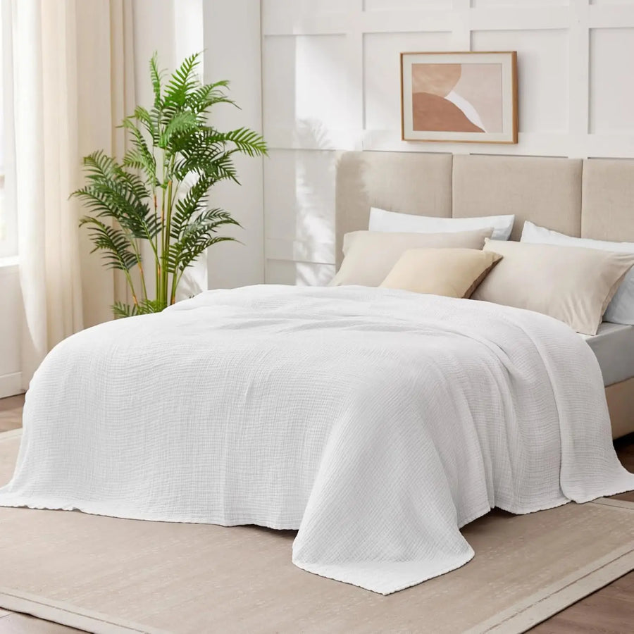 Nord Cotton Throw - 130 x 150cm / White