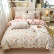 Oxford 500TC Cotton Duvet Cover Set - UK Single / Brocade Ciel