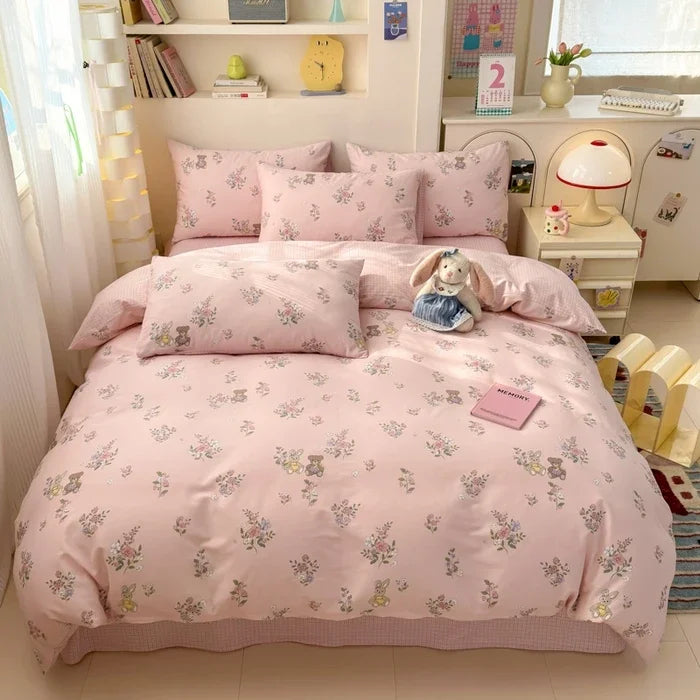 Oxford 500TC Cotton Duvet Cover Set - UK Single / Petalia Somerset