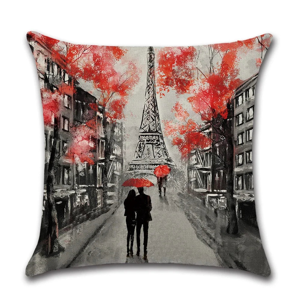 Paris Eiffel Cushion Cover - 40 x 40cm Cover Only / Meridian Maison