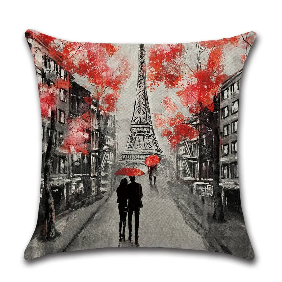 Paris Eiffel Cushion Cover - 40 x 40cm Cover Only / Meridian Maison
