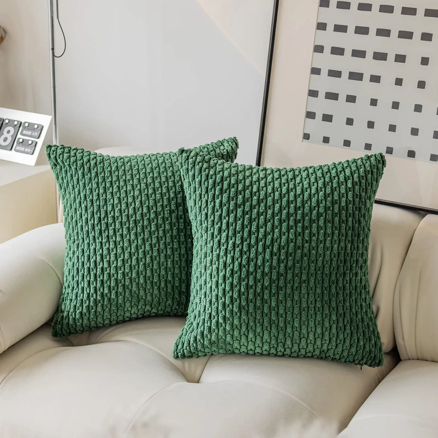 Percale Soft-Touch Knit Cushion Cover - 40 x 40cm Cover Only / Light Green