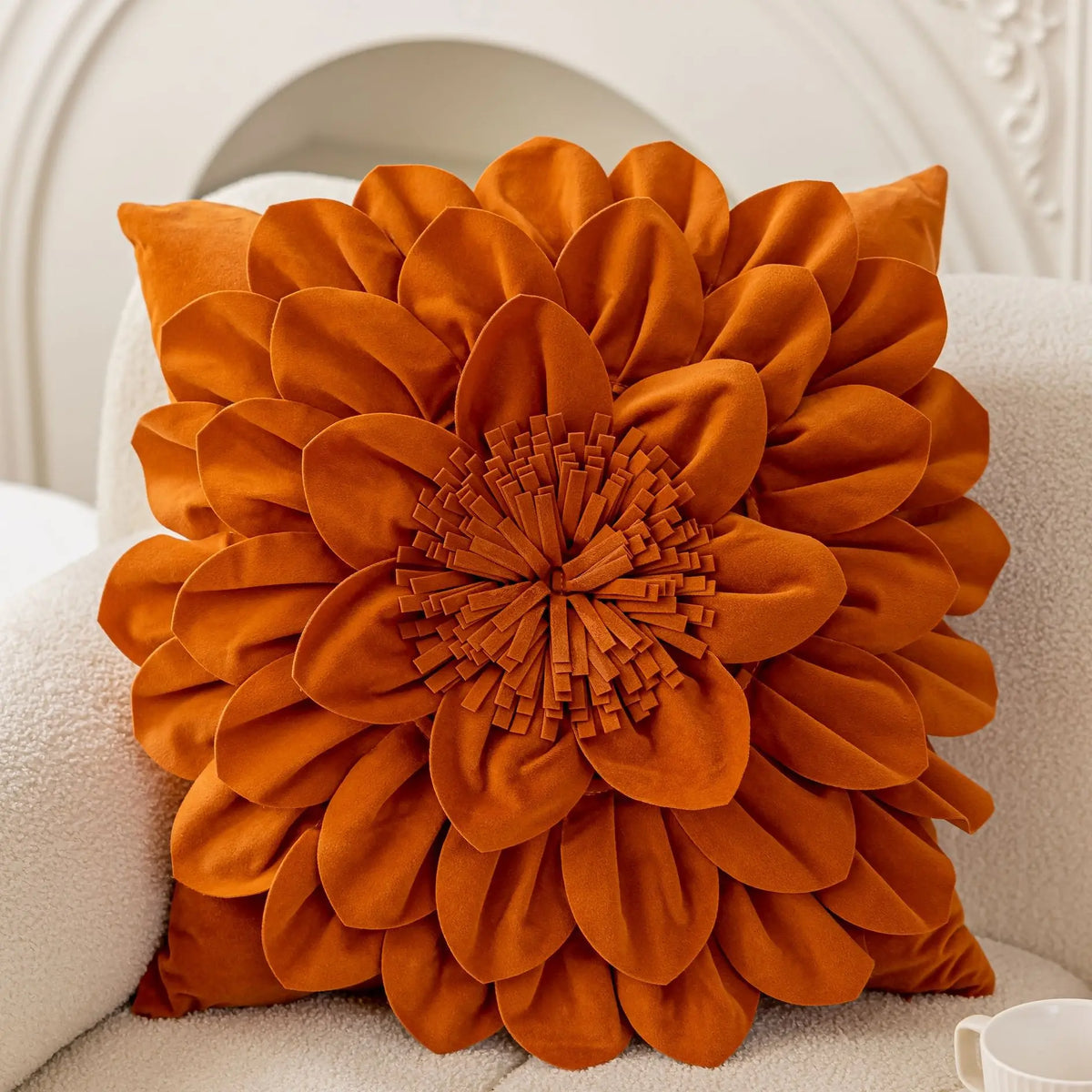 Petalia Velvet Botanical Cushion Cover - 50 x 50cm Cover Only / Opaline Somerset