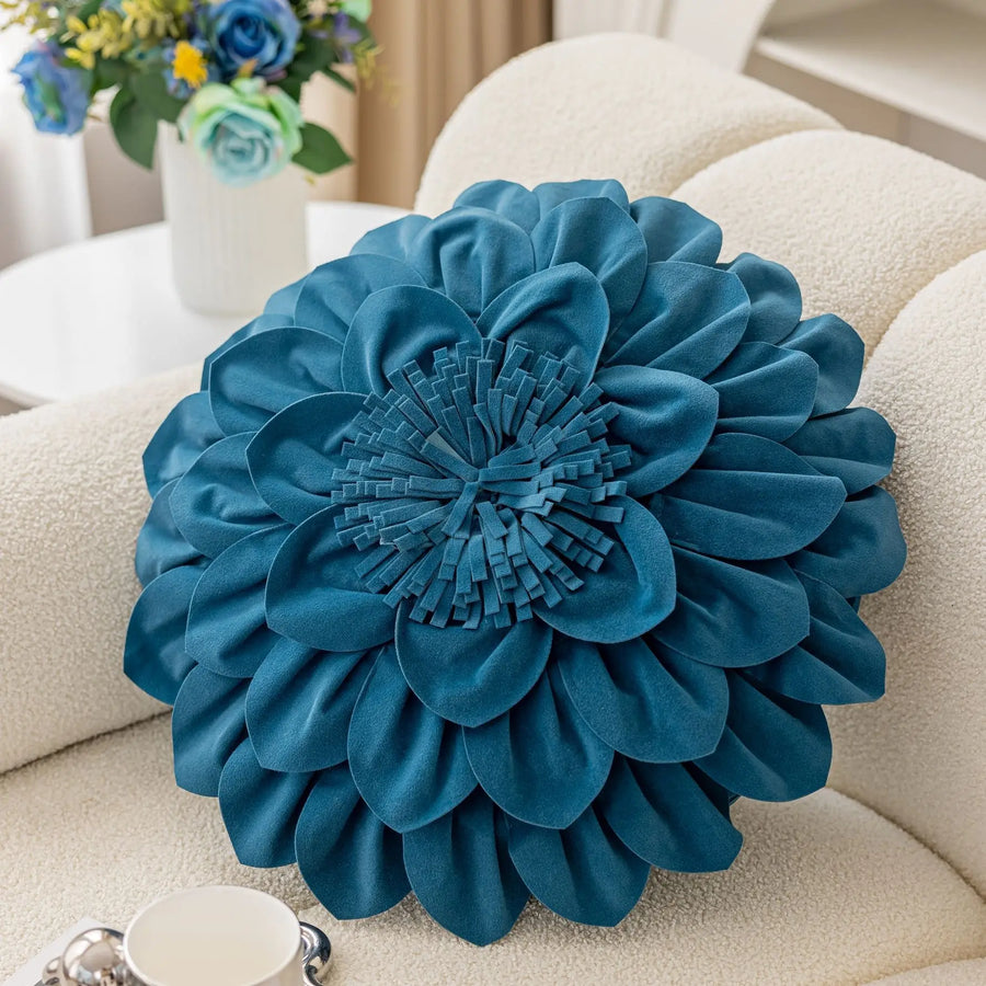 Petalia Velvet Botanical Cushion Cover - 50 x 50cm Cover Only / Prism Cavendish