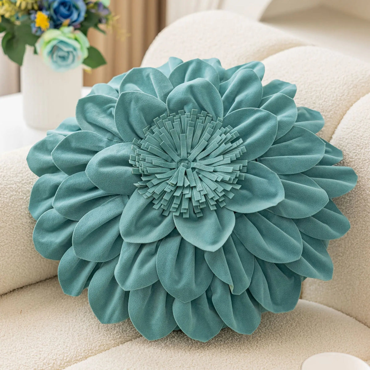 Petalia Velvet Botanical Cushion Cover - 50 x 50cm Cover Only / Windsor Eden