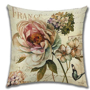 Primrose Linen Botanical Cushion Cover - 40 x 40cm Cover Only / Regatta Westbourne