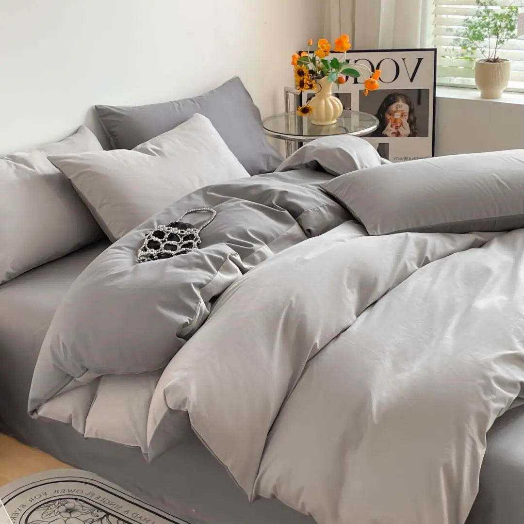 Radley 400TC Egyptian Cotton Knit Duvet Cover Set - UK Double / Orange