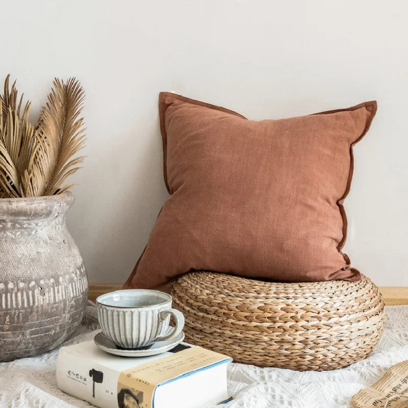 Rowan Cotton-Linen Cushion Cover - 30 x 50cm Cover Only / Black