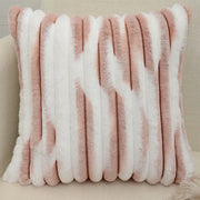 Sable Faux Fur Stripe Cushion Cover - 45 x 45cm / Nocturne Belle