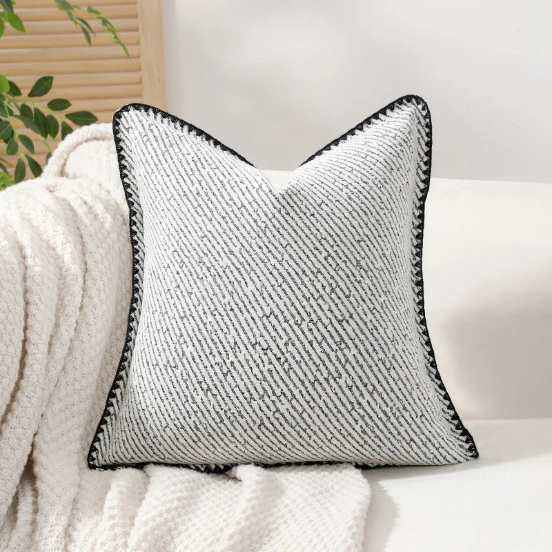 Savile Chenille Embroidered Cushion Cover - 30 x 50cm Cover Only / Vesper Luxe