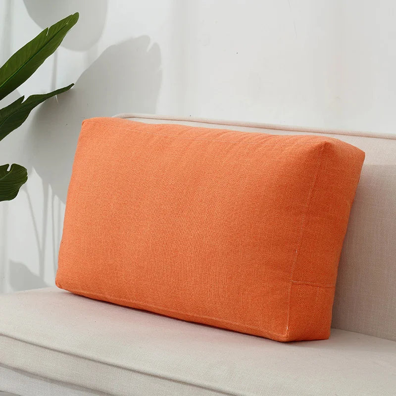 Seaton Cotton-Linen Cushion Cover - 50 x 50cm Cover Only / Black