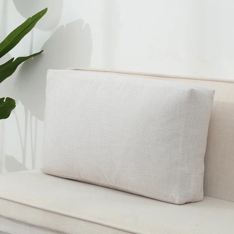 Seaton Cotton-Linen Cushion Cover - 50 x 50cm Cover Only / Burgundy