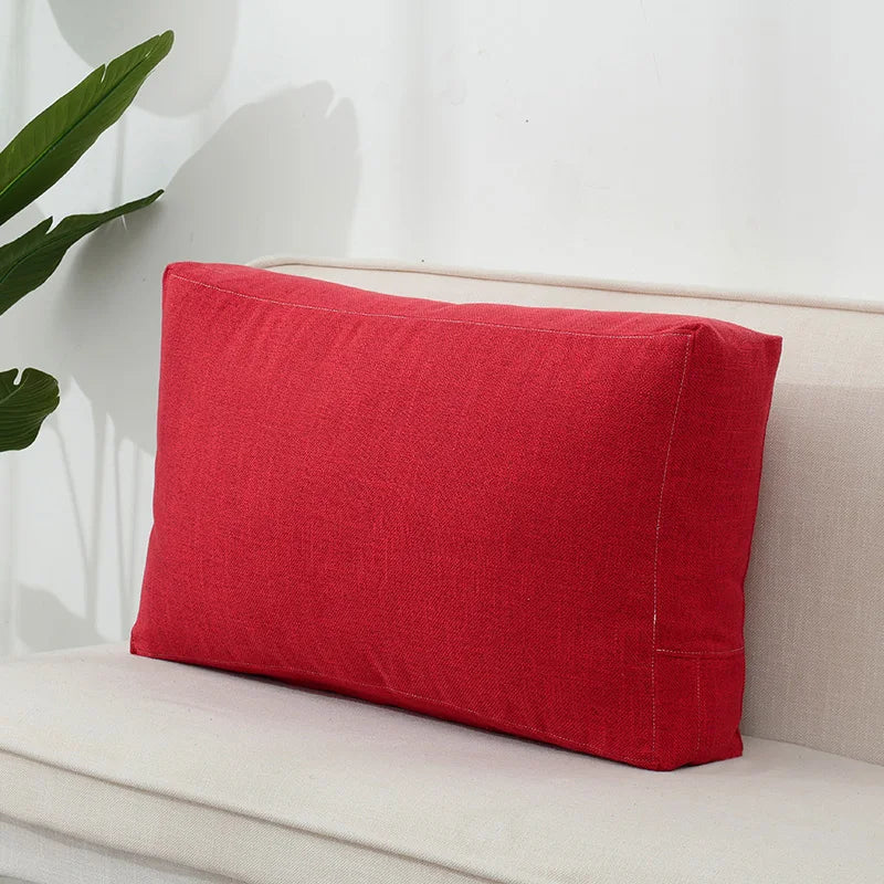 Seaton Cotton-Linen Cushion Cover - 50 x 50cm Cover Only / Orange