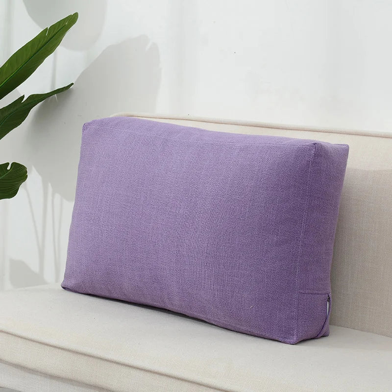 Seaton Cotton-Linen Cushion Cover - 50 x 50cm Cover Only / Purple