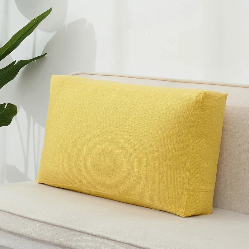 Seaton Cotton-Linen Cushion Cover - 50 x 50cm Cover Only / White