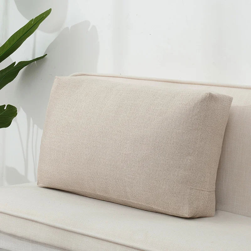 Seaton Cotton-Linen Cushion Cover - 50 x 50cm Cover Only / Yellow