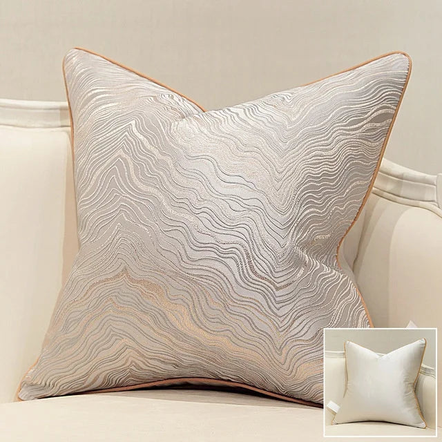 Tivoli Chenille Embroidered Cushion Cover - 45 x 45cm Cover Only / Meridian Aster