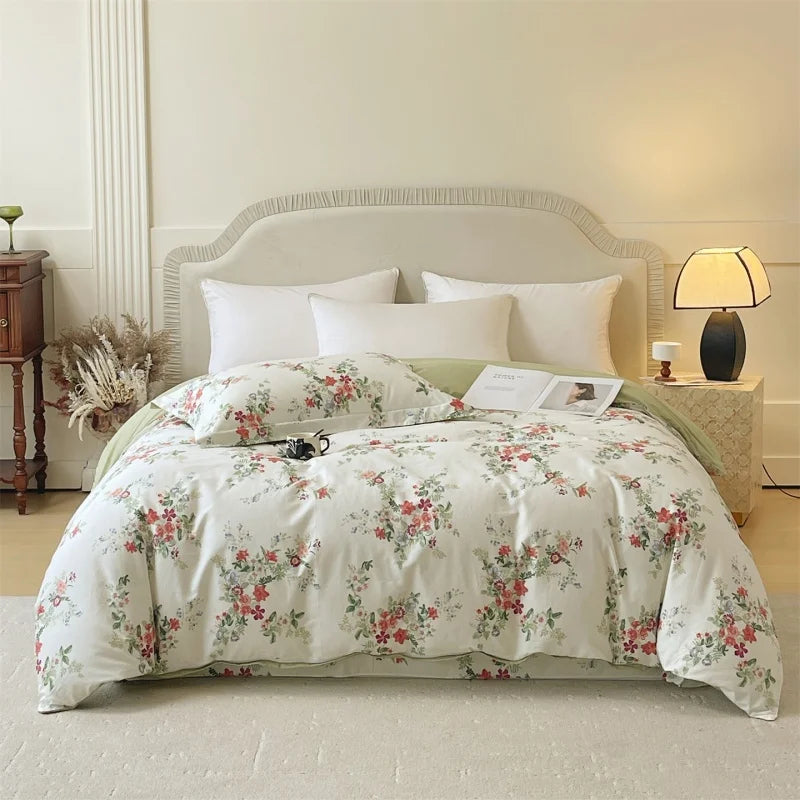 Twill 500TC Cotton Duvet Cover Set - UK Double / Orlane