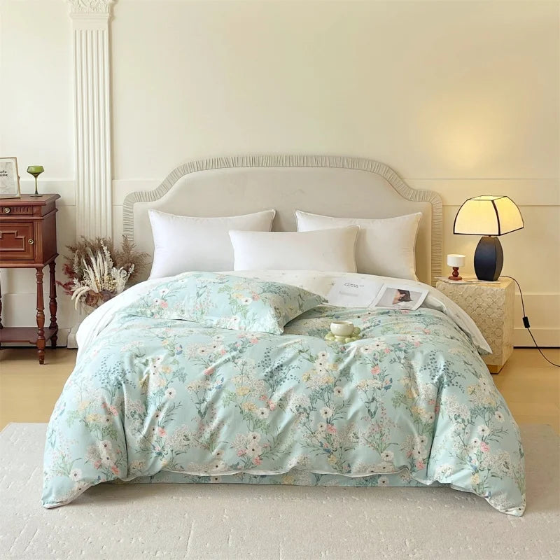 Twill 500TC Cotton Duvet Cover Set - UK Double / Prism