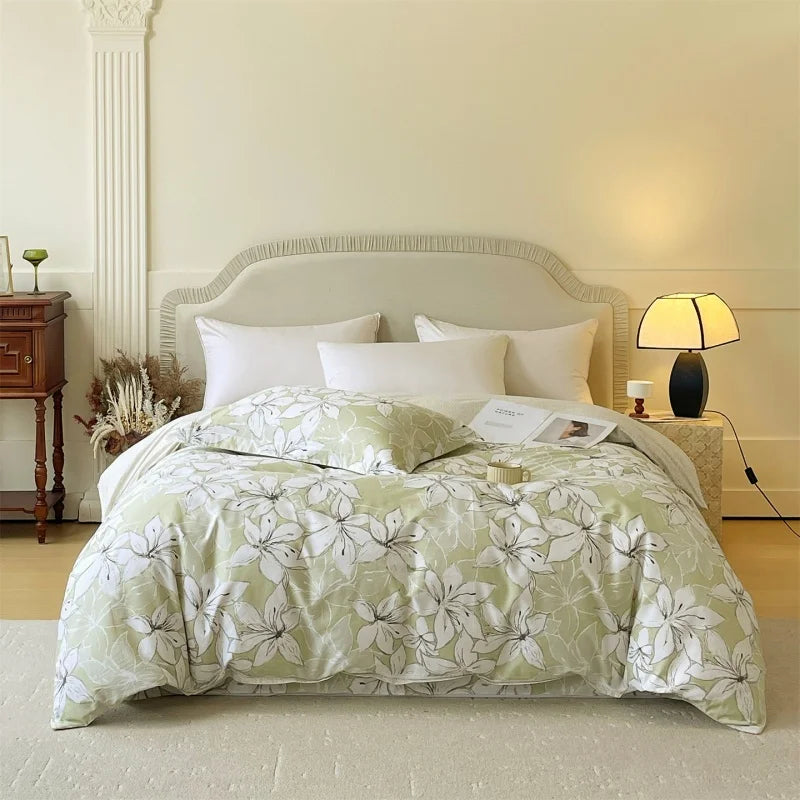 Twill 500TC Cotton Duvet Cover Set - UK Double / Ravenna