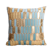 Valette Chenille Embroidered Cushion Cover - Blue