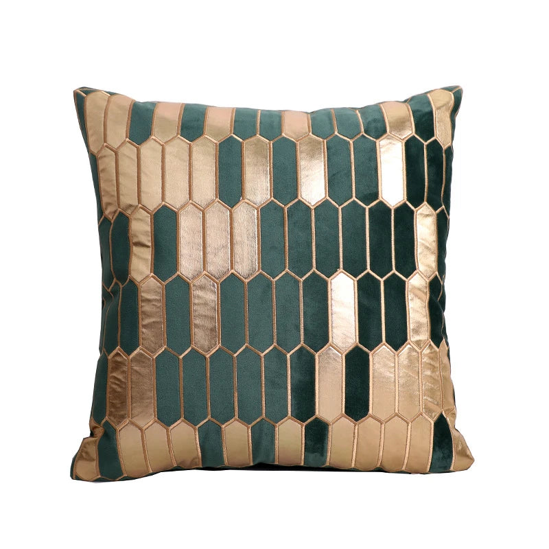 Valette Chenille Embroidered Cushion Cover - Orange